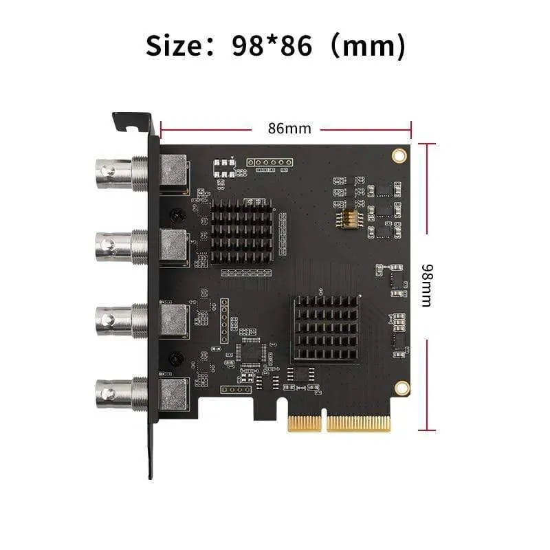 4 kanālu PCIE Capture karte SDI videokarte 1080P 60FPS Capture karte spēļu sapulces tiešraidē