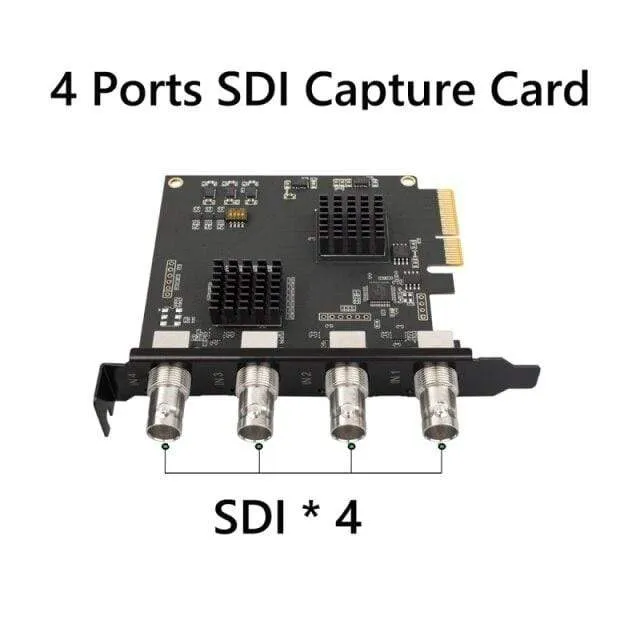 4 kanālu PCIE Capture karte SDI videokarte 1080P 60FPS Capture karte spēļu sapulces tiešraidē