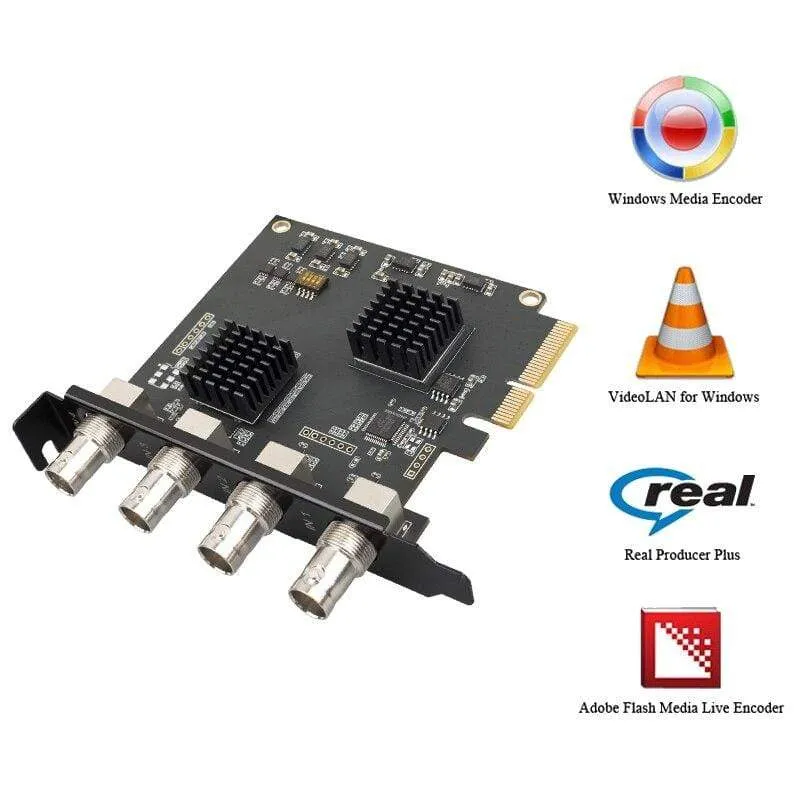 4 kanālu PCIE Capture karte SDI videokarte 1080P 60FPS Capture karte spēļu sapulces tiešraidē