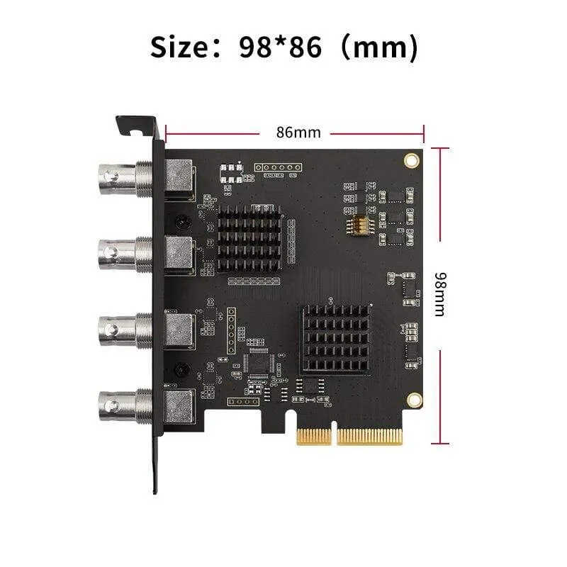 4 kanālu PCIE Capture karte SDI videokarte 1080P 60FPS Capture karte spēļu sapulces tiešraidē