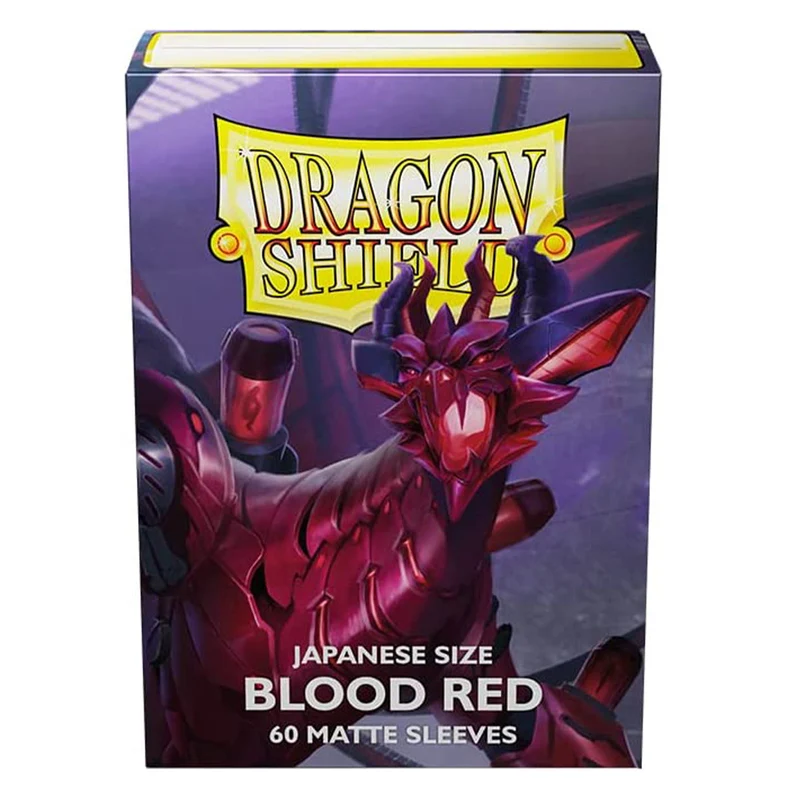 Arcane Tinmen Dragon Shield Japanese 60ct Matte Blood Red Sleeves 59x86mm
