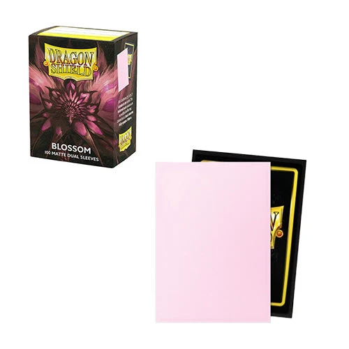 Arcane Tinmen Dragon Shield Standard 100ct Dual Matte Blossom Pastel Pink Sleeves 63x88mm