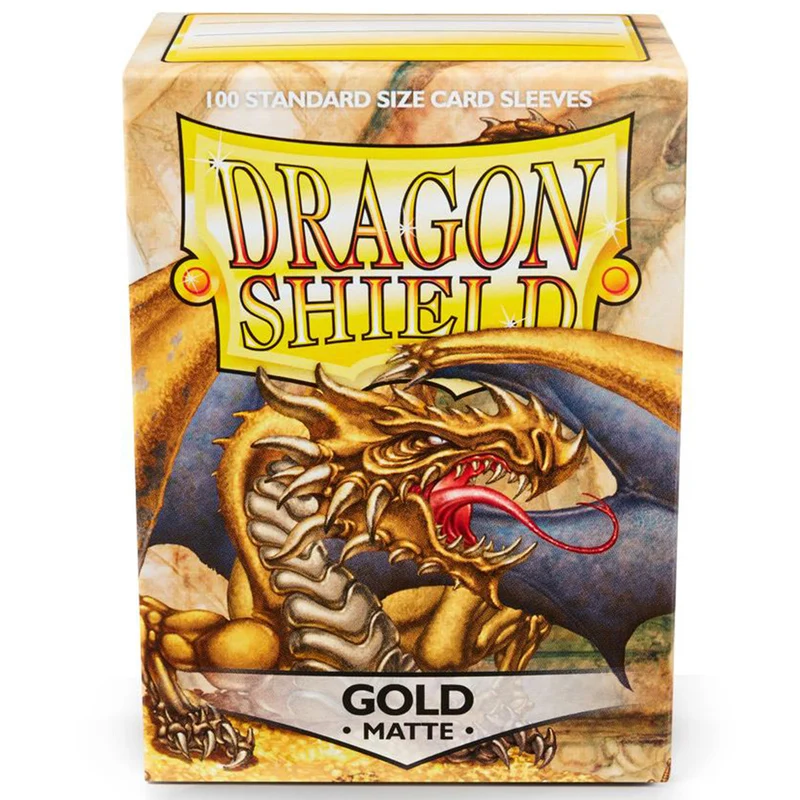 Arcane Tinmen Dragon Shield Standard 100ct Matte Gold Sleeves 63x88mm