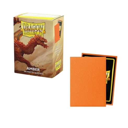 Arcane Tinmen Dragon Shield Standard 100ct Matte Amber Orange Sleeves 63x88mm