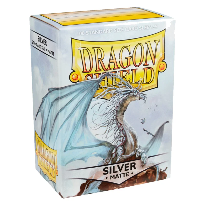 Arcane Tinmen Dragon Shield Standard 100ct Matte Silver Sleeves 63x88mm