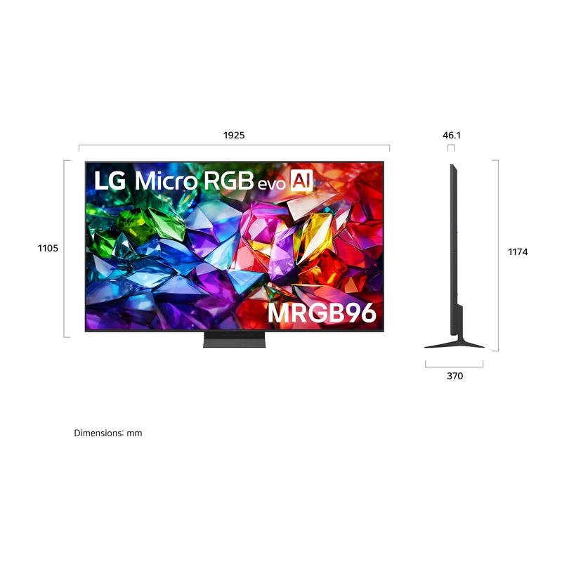 LG 86" MRGB96B Micro RGB EVO AI 4K Smart TV [2026]