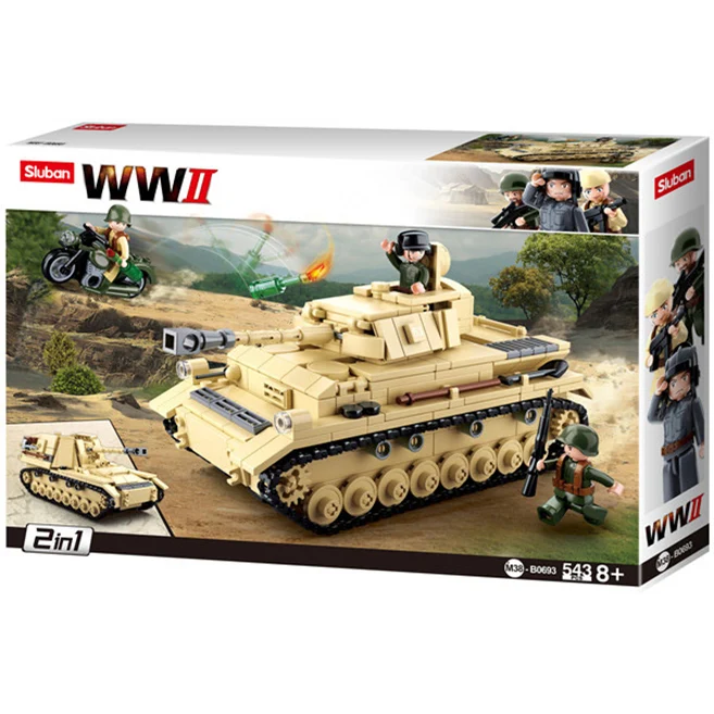 543pc WWII Tank Panzer IV 2 in 1
