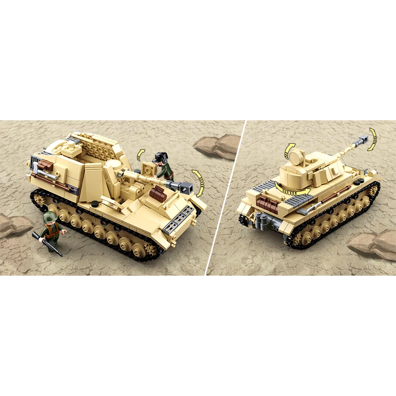 543pc WWII Tank Panzer IV 2 in 1