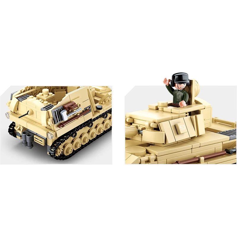 543pc WWII Tank Panzer IV 2 in 1