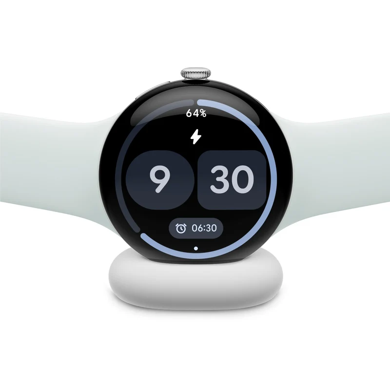 Google Pixel Watch 5 45mm (Polished Silver/Fog Active Band 2nd Gen)