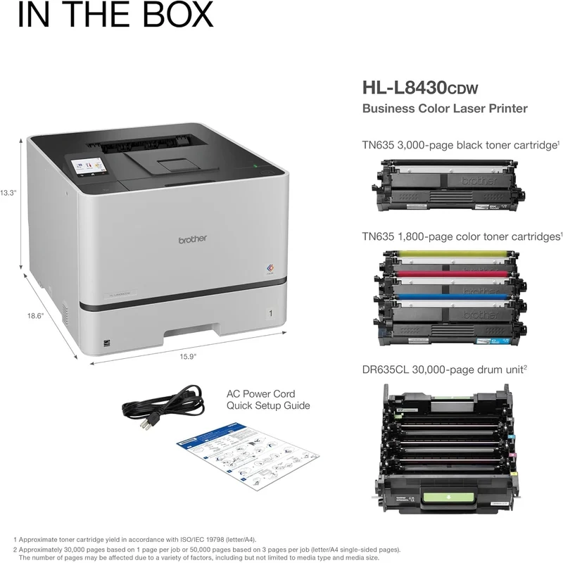Brother HL-L8430CDW Colour Laser Printer Wireless Duplex Print 31ppm