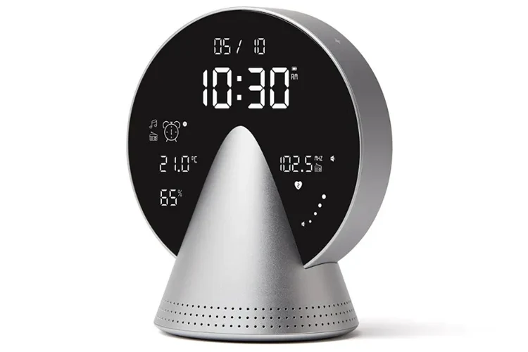 Lexon Conic Radio Alarm Clock With FM Bluetooth Speaker - Alu Polish