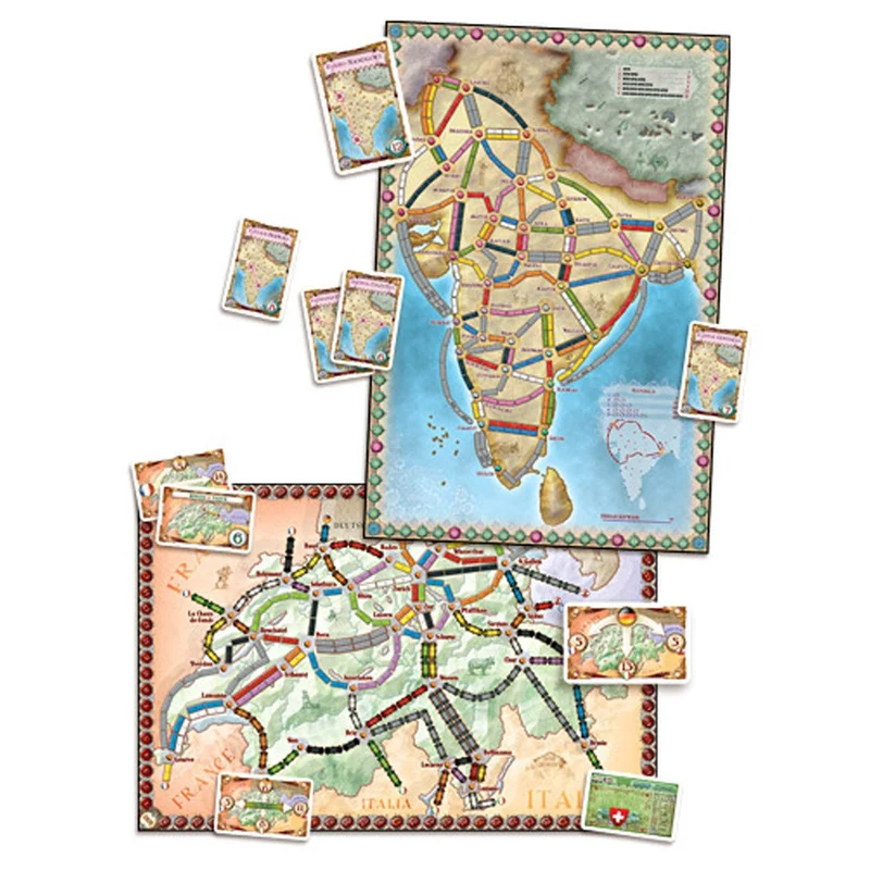 Days Of Wonder Ticket to Ride India & Switzerland Expansion