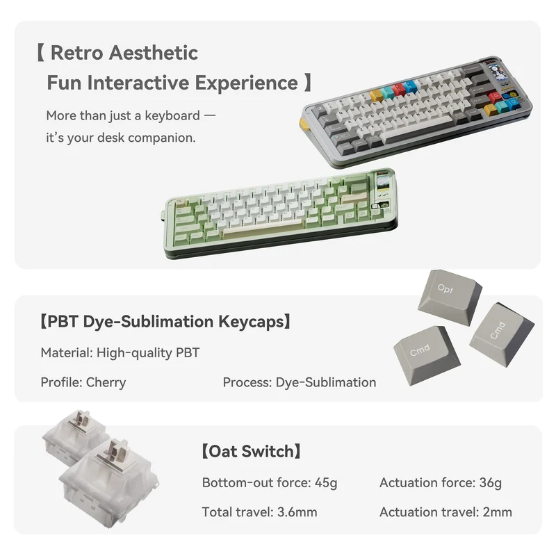 Qwertykeys QK65 Mk3 Prebuilt Wireless Mechanical Keyboard (Bubble Dragon)