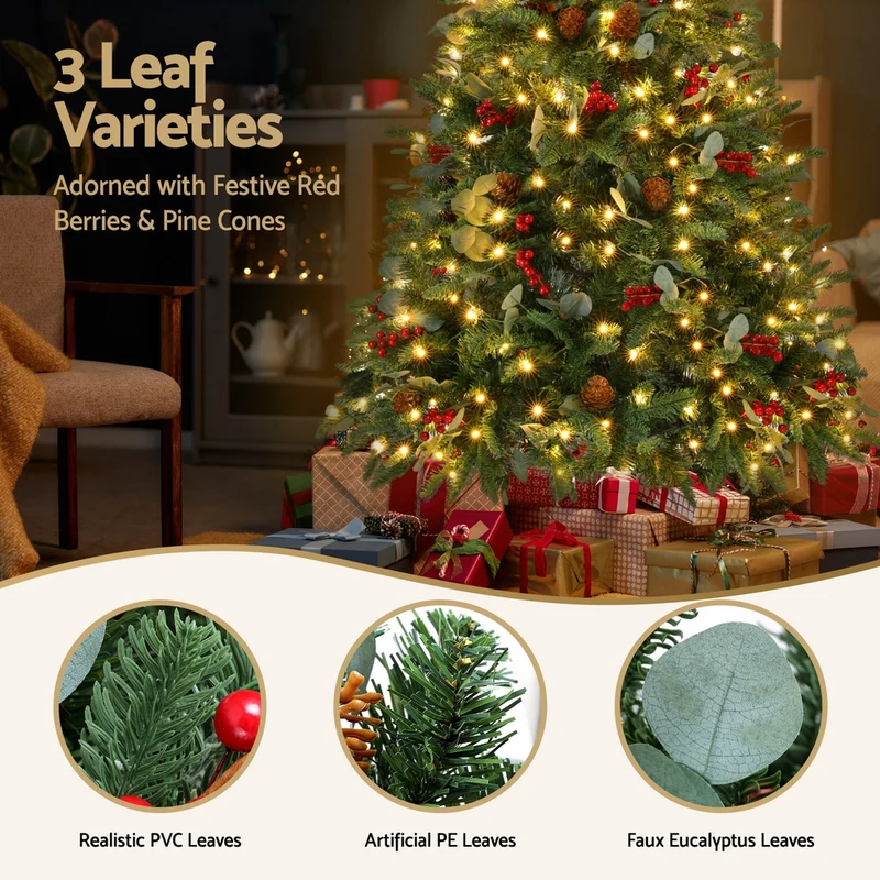 Jingle Jollys Christmas Tree 1.5m 160 LED Xmas Tree Party Decorations 355 Tips