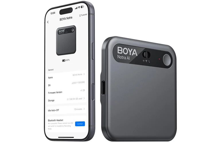 Boya Notra AI Voice Recorder: Smart Transcription and Meeting Summary