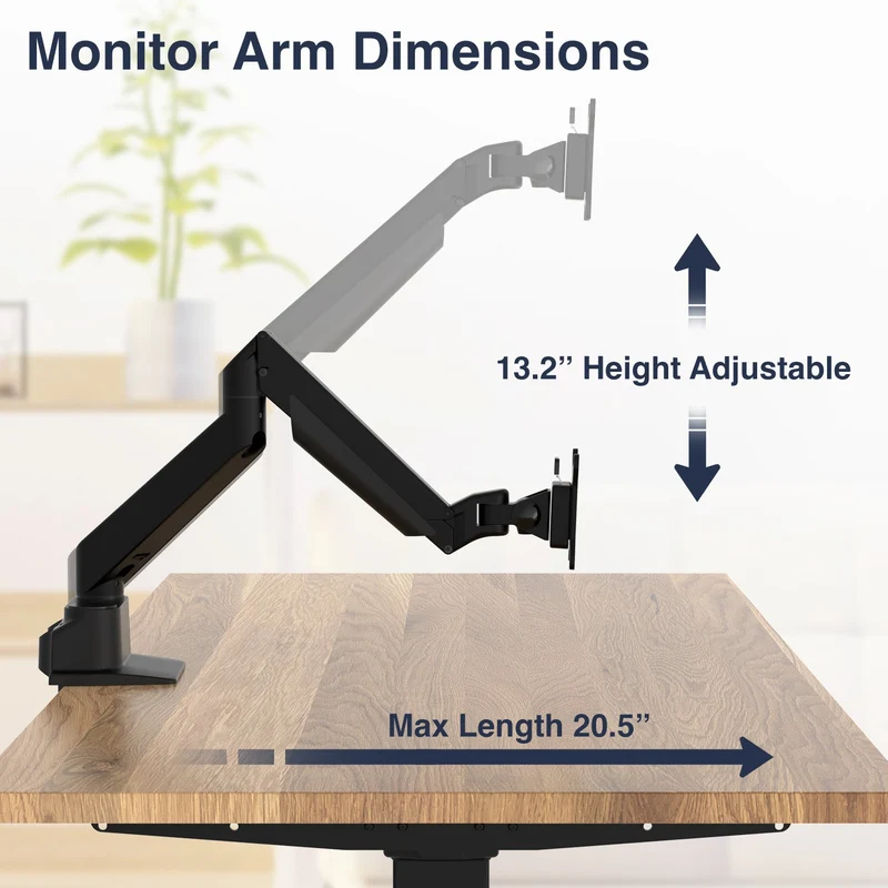Desky Dual Monitor Arm - Black