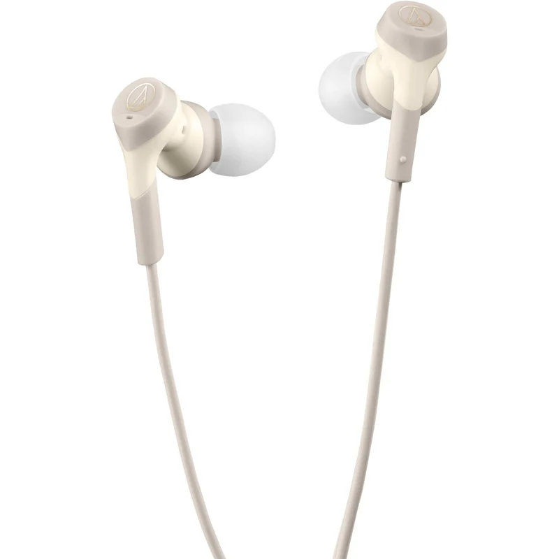 Audio-Technica ATH-CKS330NC USB-C Wired Noise Cancelling In-Ear Headphones (Beige)