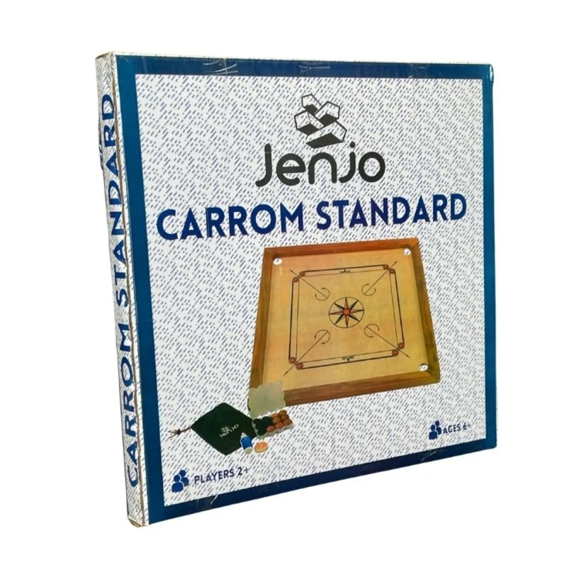 Jenjo Games 84x84cm Plywood Carrom Board with 74x74cm Internal Playing Area