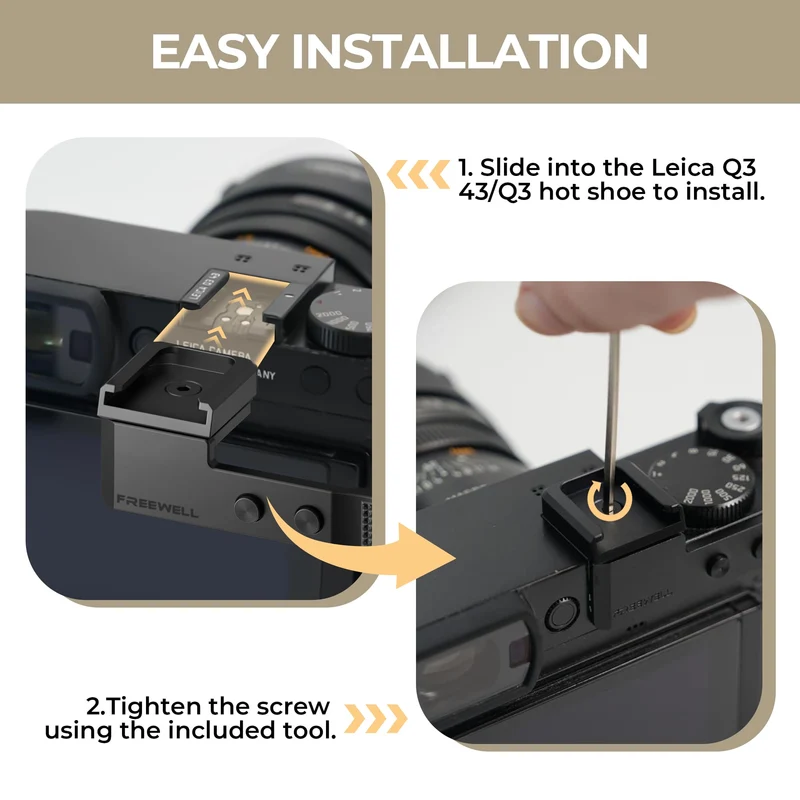 Freewell Thumb Grip with Cold Shoe Mount for Leica Q3 & Leica Q3 43