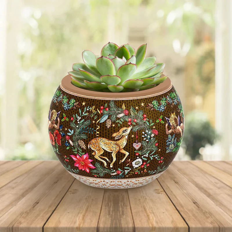 Pintoo 3D Flowerpot Deer Carol