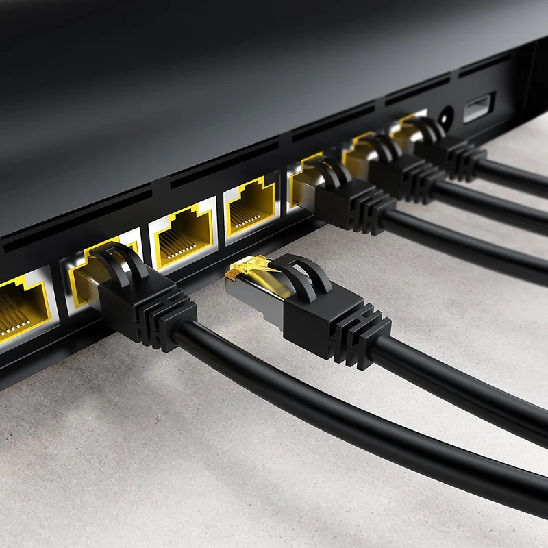 Hochwertige CAT6 Netzwerkkabel 3m, kompatibel mit RJ45 Geräten, Gigabit LAN, geschirmt, F/UTP, Twisted Pair