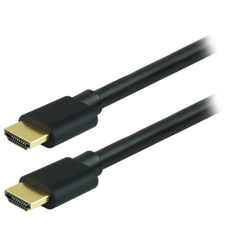 VIVANCO Hochwertiges HDMI Kabel mit Ethernet, vergoldet 4K/3D, 4K für maximale Auflösungen, HDMI 2.0 Spezifikation, Schwarz, 5m