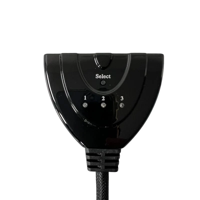 VIVANCO HDMI Switch automatischer, Hochwertiger HDMI 1.3 mit 3x HDMI Eingängen und 24 Karat vergoldeten Kontakten, inklusive 0,8m Anschlusskabel