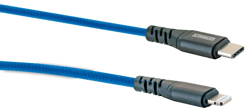Lightning auf USB-C Kabel grün/rot/blau 1,2 m