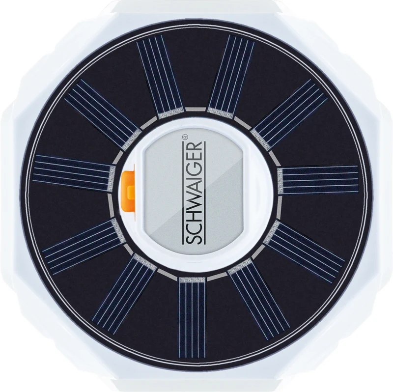Solar-Hängeleuchte klappbar mit Haken Schwarz/Weiß