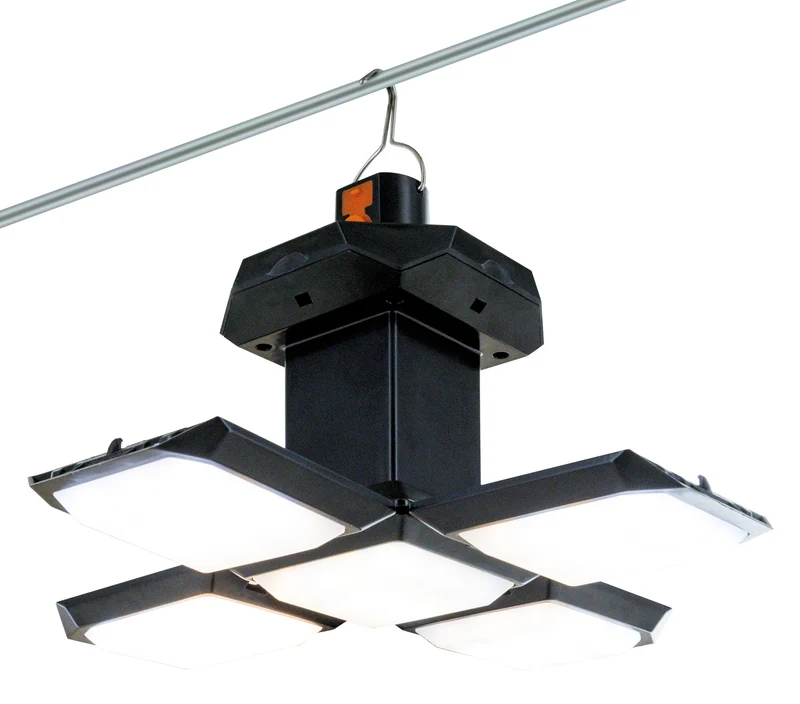 Solar-Hängeleuchte klappbar mit Haken Schwarz/Weiß