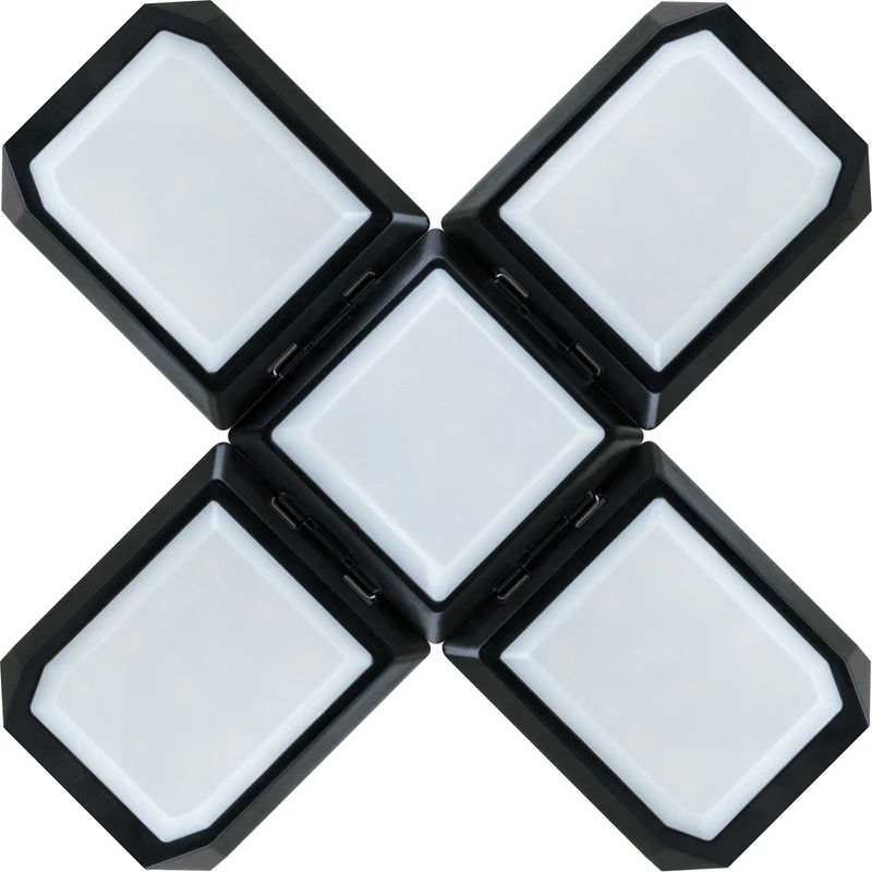 Solar-Hängeleuchte klappbar mit Haken Schwarz/Weiß