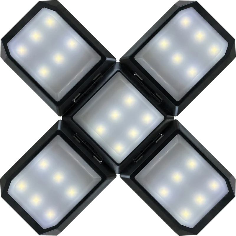 Solar-Hängeleuchte klappbar mit Haken Schwarz/Weiß