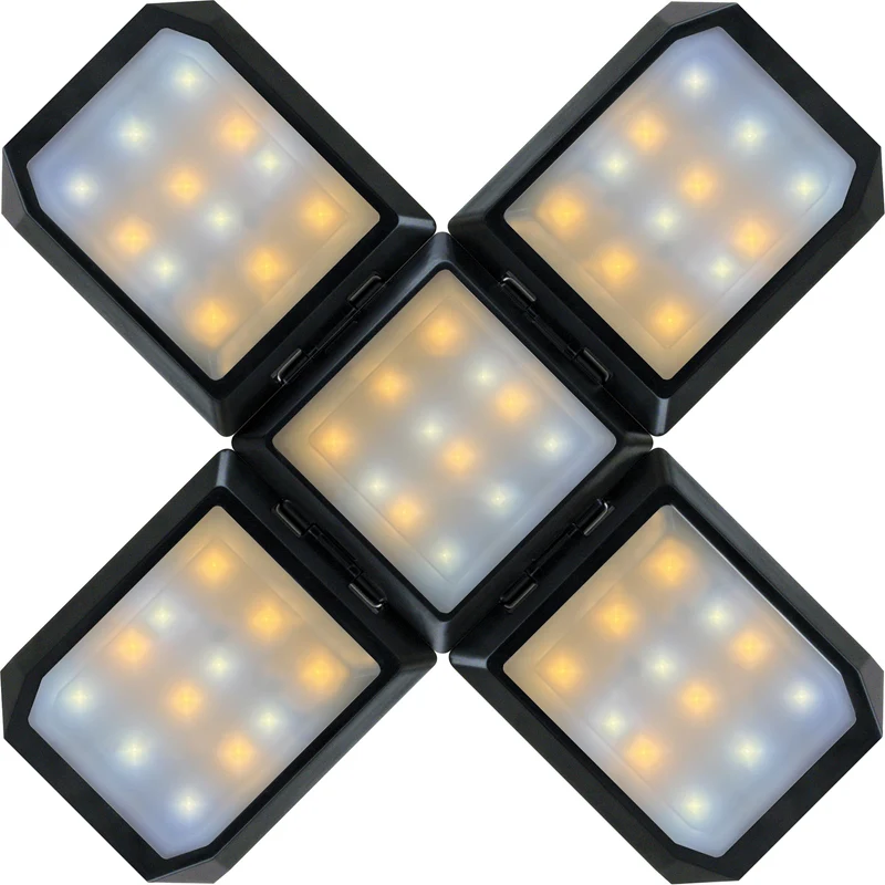 Solar-Hängeleuchte klappbar mit Haken Schwarz/Weiß
