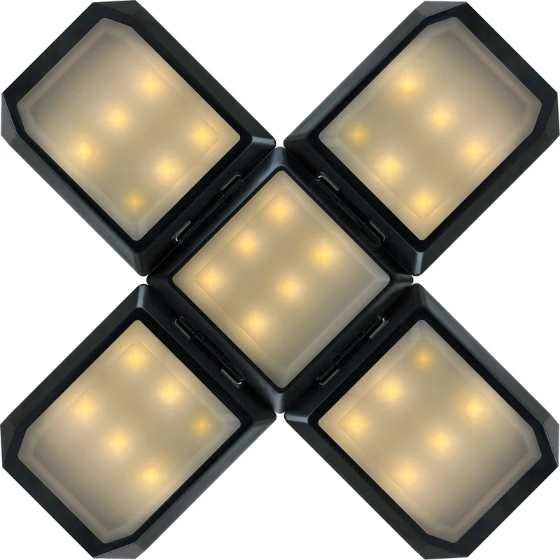 Solar-Hängeleuchte klappbar mit Haken Schwarz/Weiß