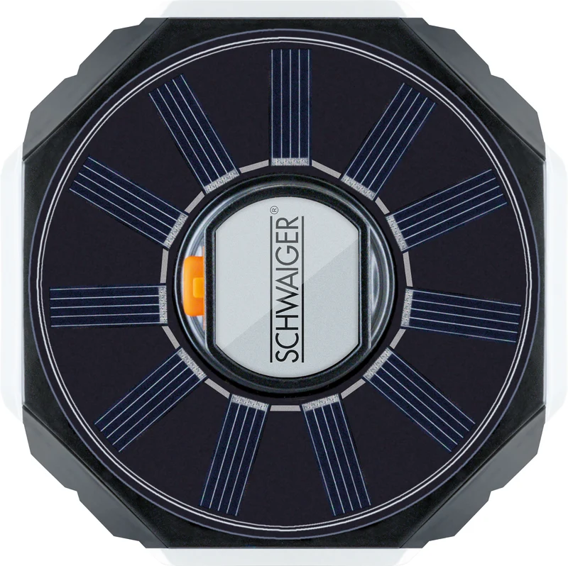 Solar-Hängeleuchte klappbar mit Haken Schwarz/Weiß
