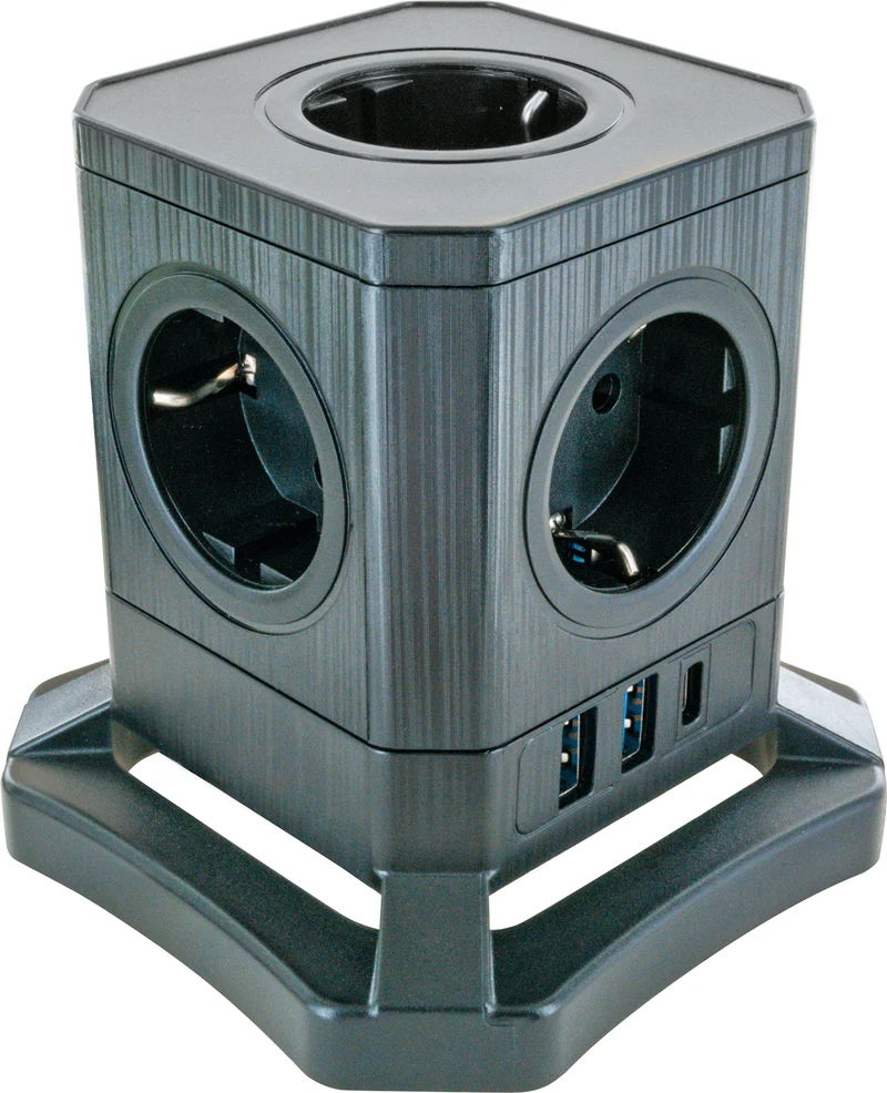 Ladeblock 5fach mit USB-C/A schaltbar