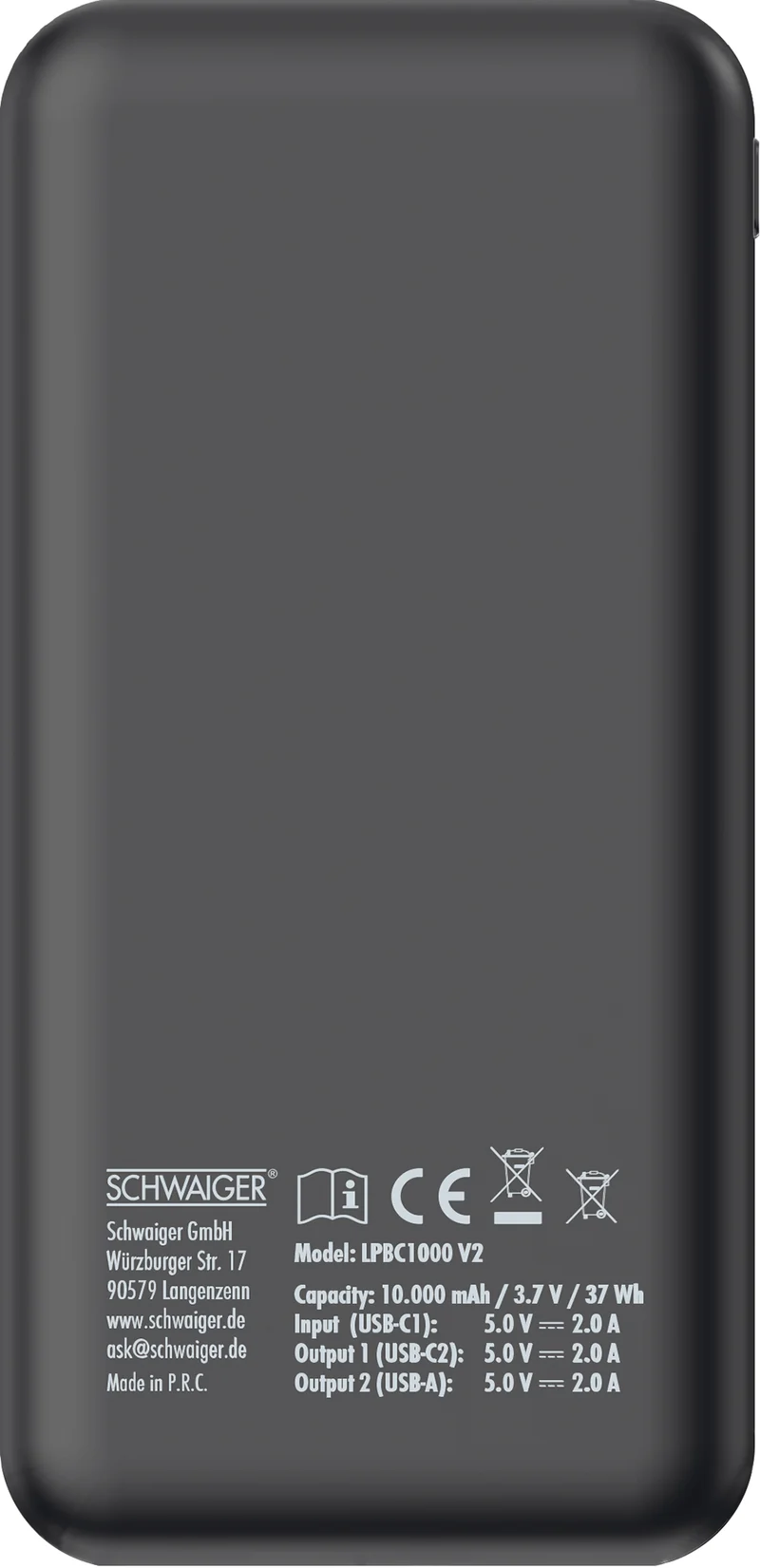 Powerbank mit Kapazitätsanzeige 10000 mAh