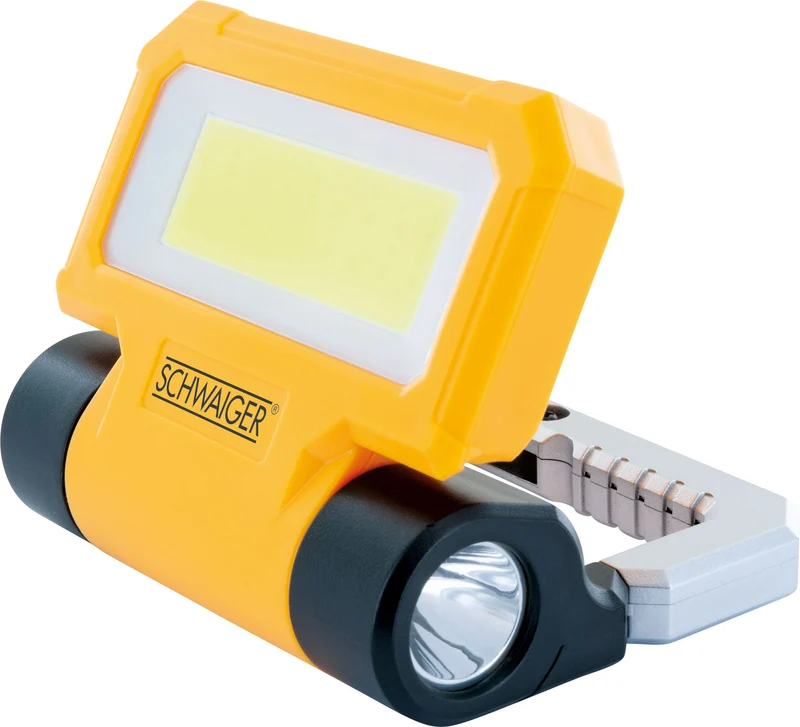 Arbeitsleuchte mit COB-LED Strahler und Taschenlampe