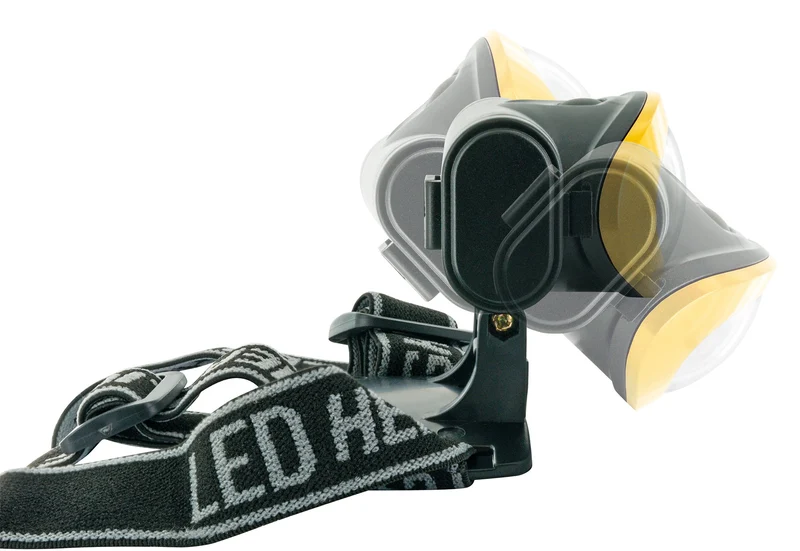Stirnlampe mit Kopfband & 3 Betriebsmodi Gelb
