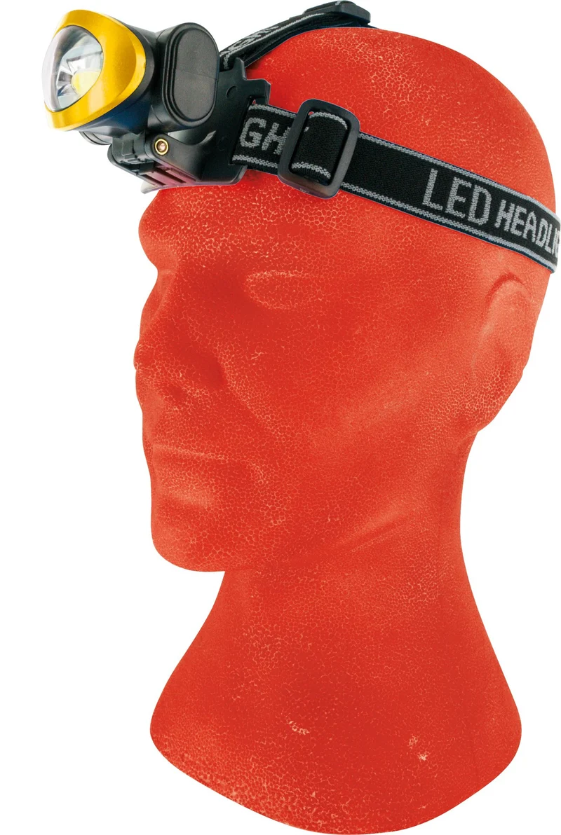 Stirnlampe mit Kopfband & 3 Betriebsmodi Gelb