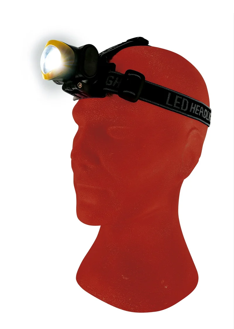 Stirnlampe mit Kopfband & 3 Betriebsmodi Gelb