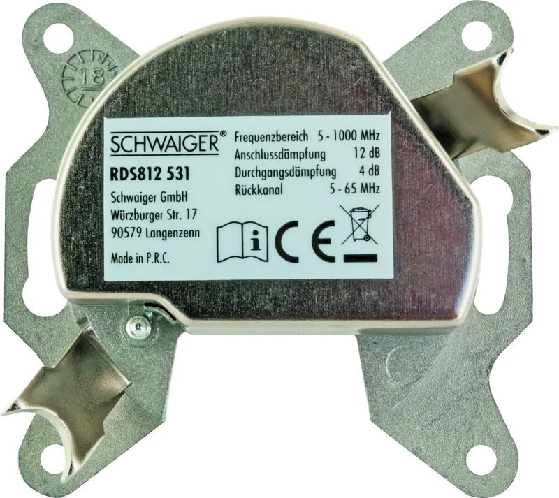 Multimedia Durchgangsdose 12 dB