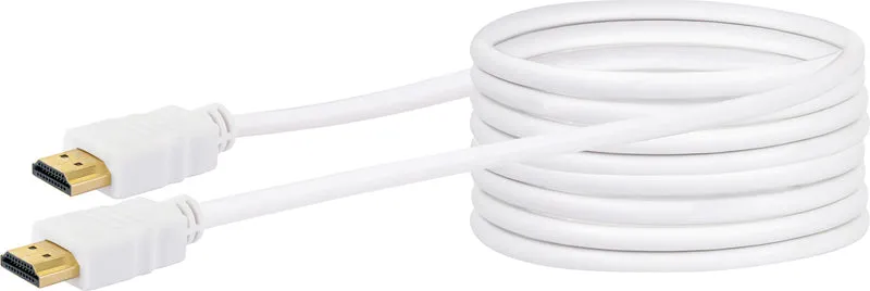 HDMI®-Kabel mit Ethernet 18 Gbit/s weiß/gold 1,5/3 m