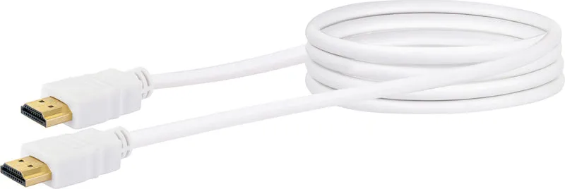 HDMI®-Kabel mit Ethernet 18 Gbit/s weiß/gold 1,5/3 m