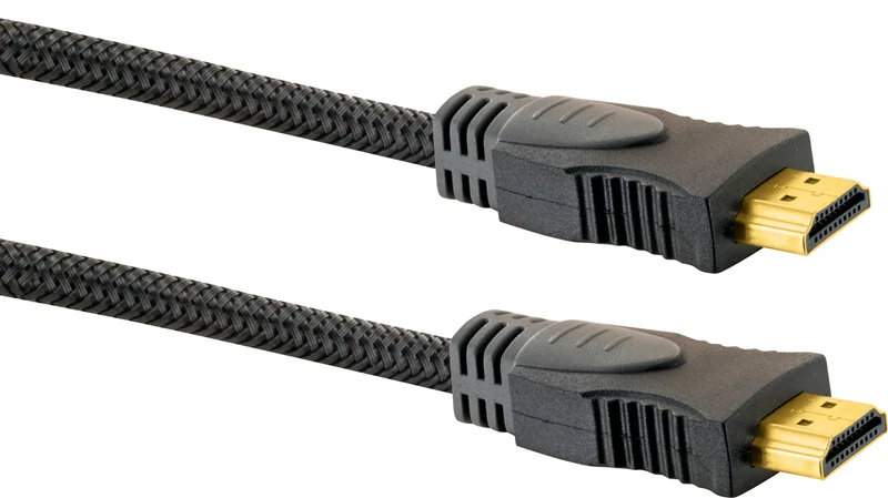 HDMI®-Kabel mit Ethernet 18 Gbit/s schwarz/grau 1,5 m
