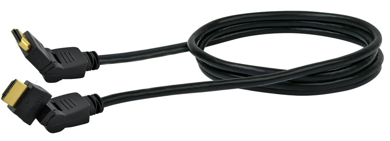 HDMI®-Kabel mit Ethernet 360° drehbar 18 Gbit/s schwarz/gold 1,5 m