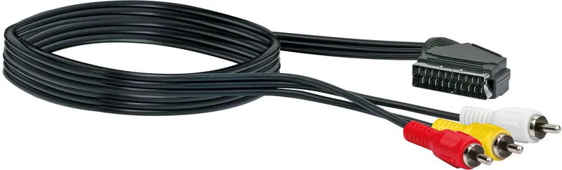 SCART/CINCH Adapterkabel 1,5 m schwarz