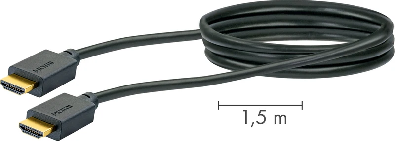 HDMI® 2.1 Kabel 48 Gbit/s schwarz/gold 1,5 m