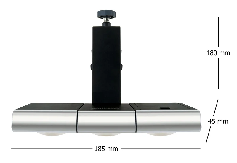 Grill-Leuchte mit beweglichen LED-Stahlern